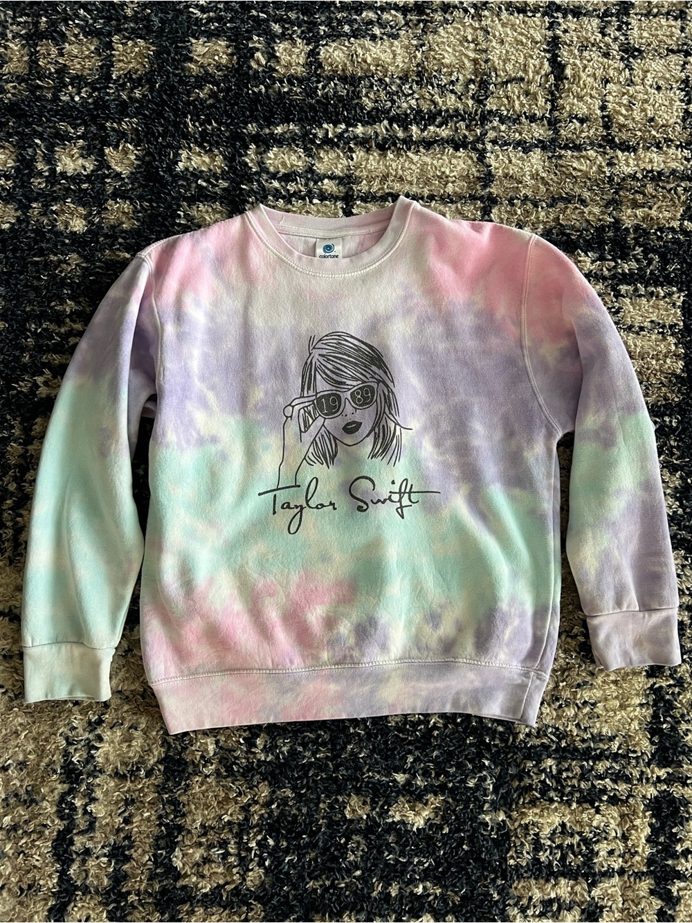 Taylor Swift Pastel Mint Lavender Blush Tie-Dye Sweatshirt